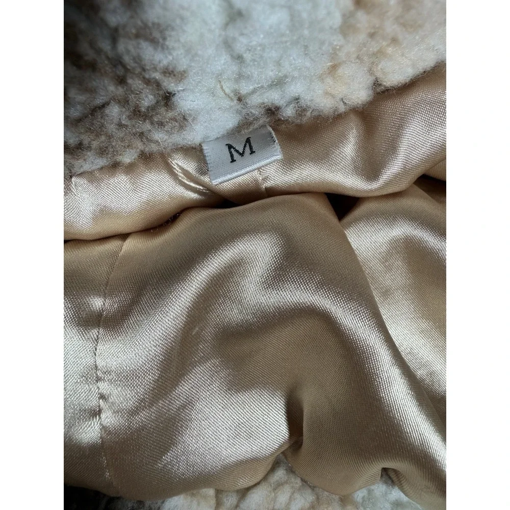 Kings Play Cozy Fleece Sherpa Shorts Plaid Checkered Brown Cream Drawstring M